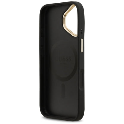 MagSafe hoesje voor Apple iPhone 17, Guess, Peony Hot Stamp, Zwart