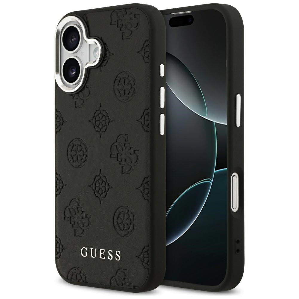 MagSafe hoesje voor Apple iPhone 17, Guess, Peony Hot Stamp Script, Zwart