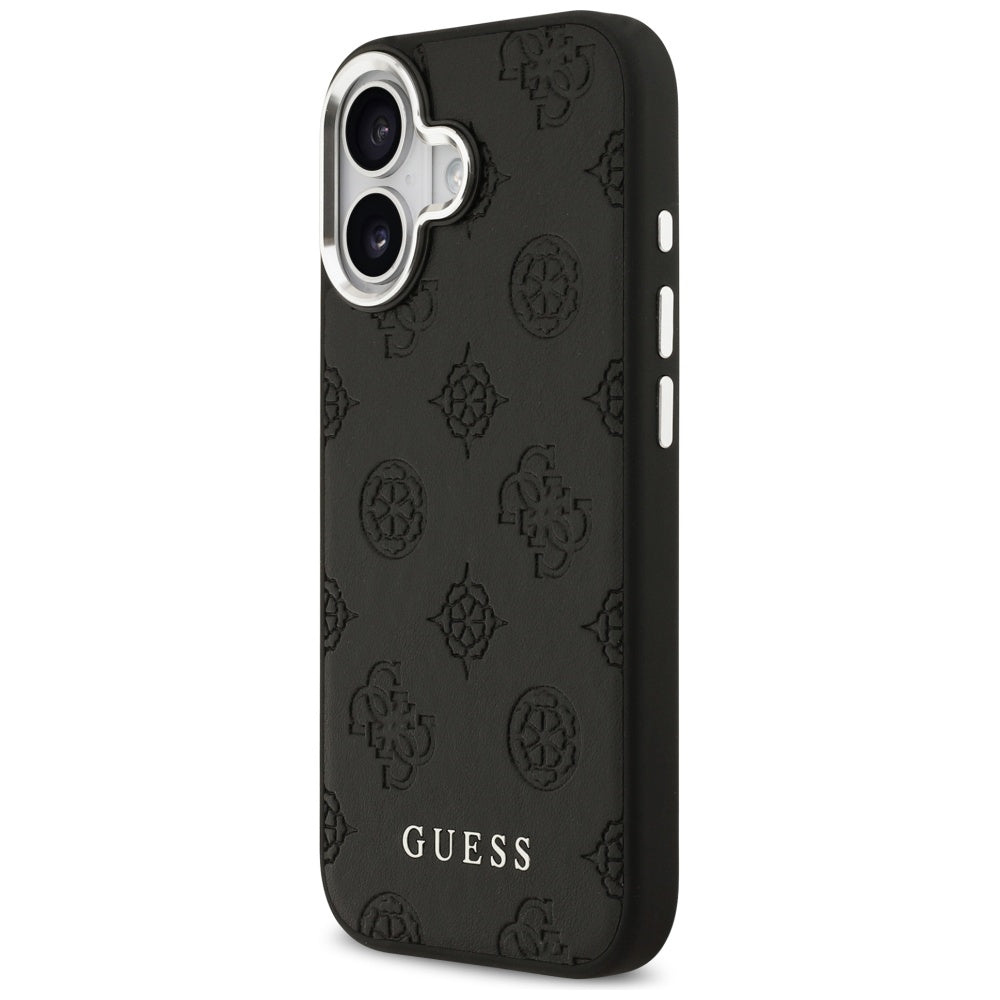 MagSafe hoesje voor Apple iPhone 17, Guess, Peony Hot Stamp Script, Zwart