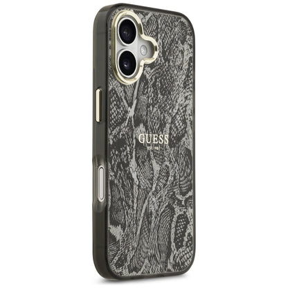 MagSafe hoesje voor Apple iPhone 17, Guess, Python Patroon, Zwart