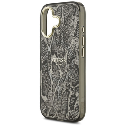 MagSafe hoesje voor Apple iPhone 17, Guess, Python Patroon, Zwart