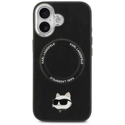 MagSafe hoes voor Apple iPhone 17, Karl Lagerfeld, Choupette Pin, Zwart