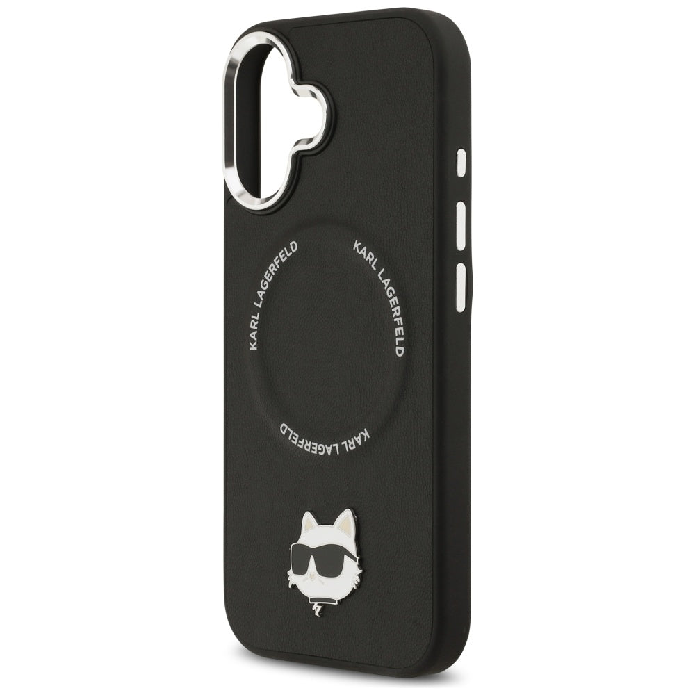 MagSafe hoes voor Apple iPhone 17, Karl Lagerfeld, Choupette Pin, Zwart