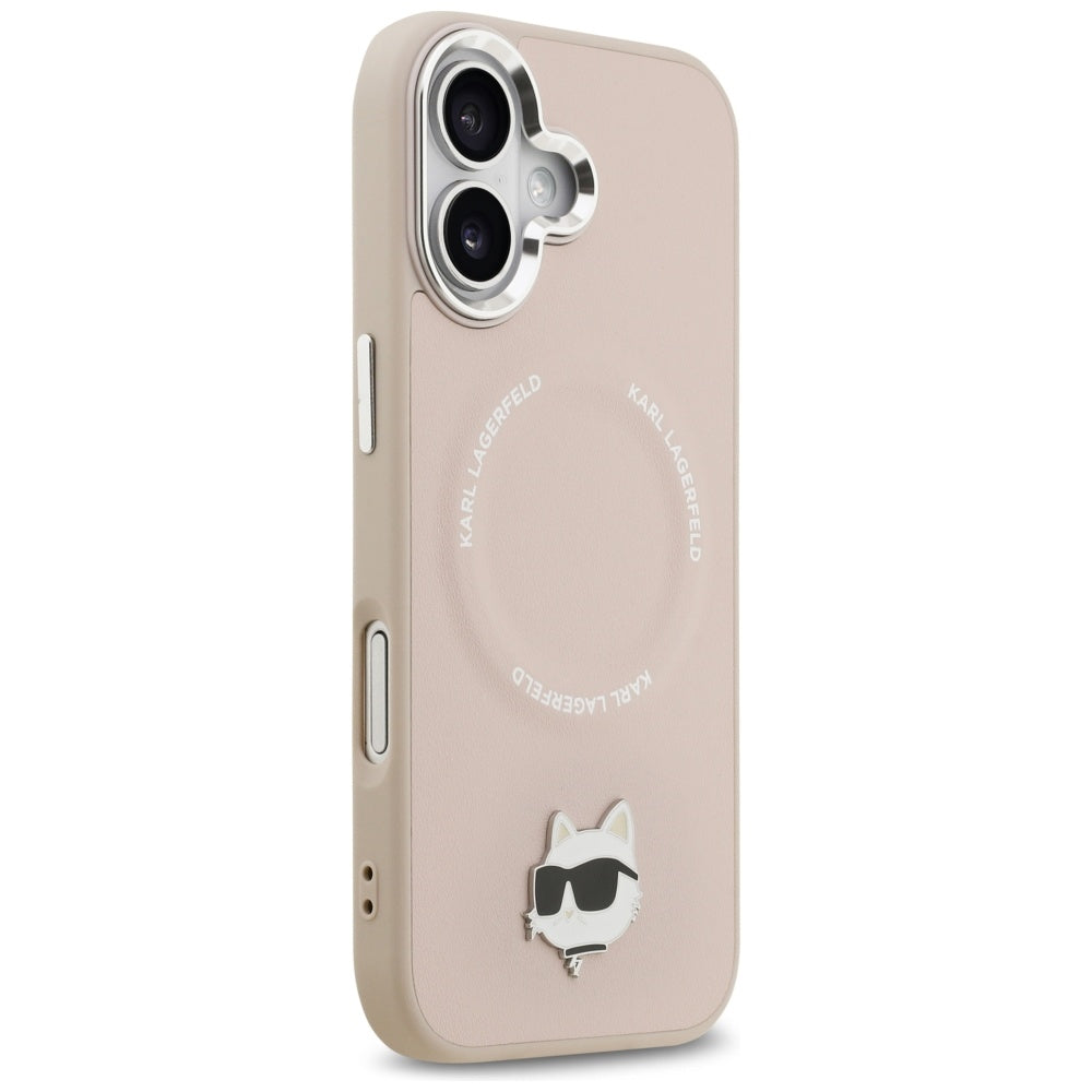 MagSafe hoesje voor Apple iPhone 17, Karl Lagerfeld, Choupette Pin, Roze