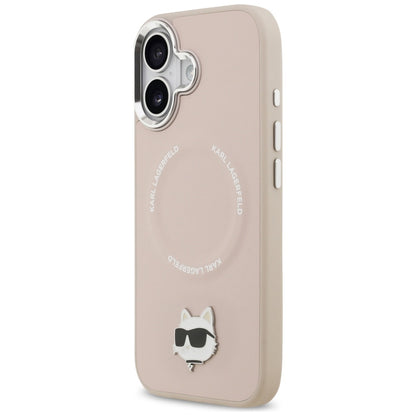 MagSafe hoesje voor Apple iPhone 17, Karl Lagerfeld, Choupette Pin, Roze