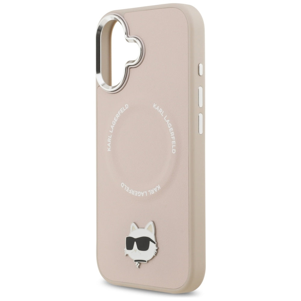 MagSafe hoesje voor Apple iPhone 17, Karl Lagerfeld, Choupette Pin, Roze