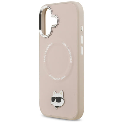 MagSafe hoesje voor Apple iPhone 17, Karl Lagerfeld, Choupette Pin, Roze