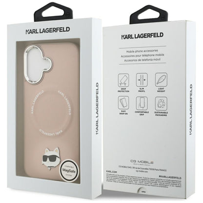 MagSafe hoesje voor Apple iPhone 17, Karl Lagerfeld, Choupette Pin, Roze