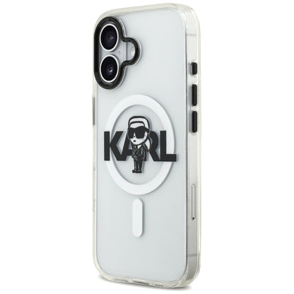 MagSafe Case for Apple iPhone 17, Karl Lagerfeld, IML Sketch Logo Karl, Transparent