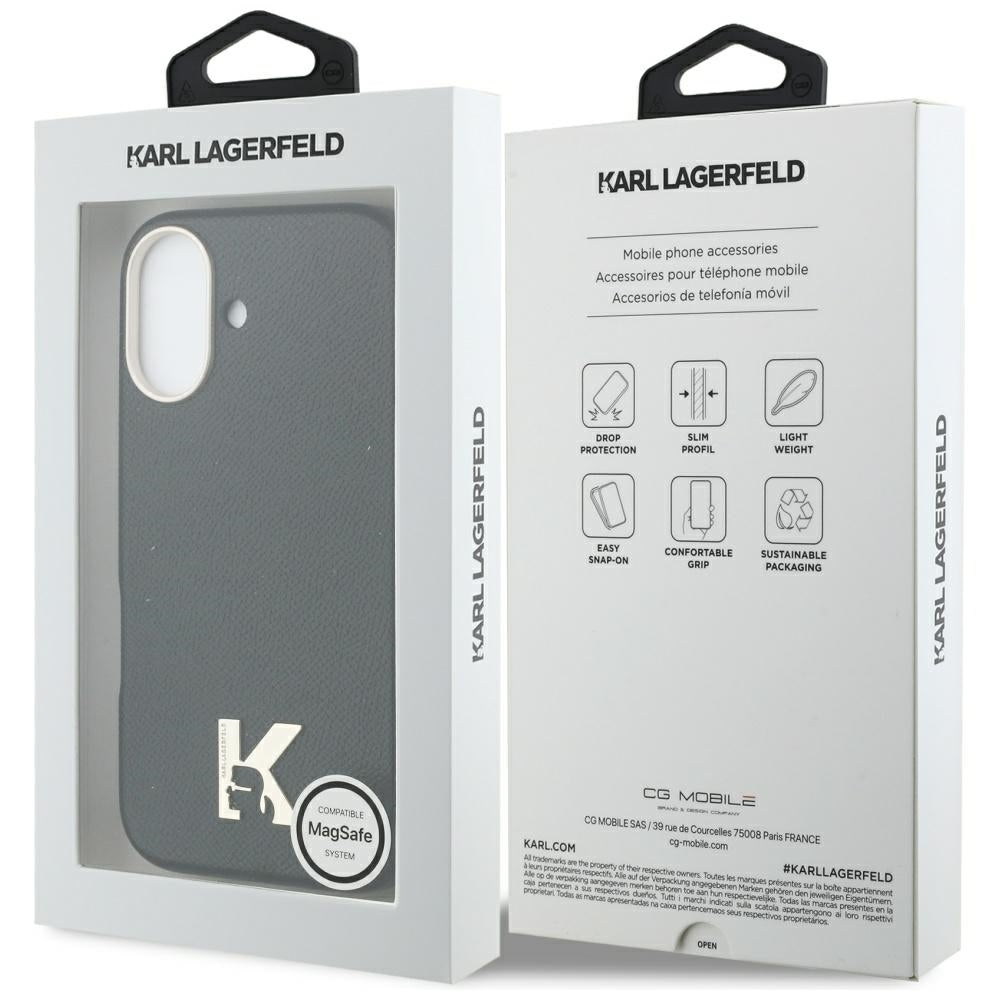 MagSafe Case for Apple iPhone 17, Karl Lagerfeld, Karl Head Logo, Black