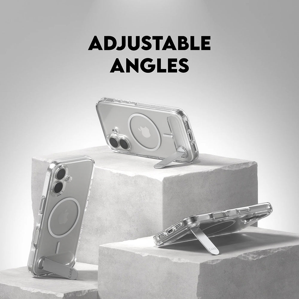 MagSafe hoesje voor Apple iPhone 17, PanzerGlass, met Kickstand, Transparant
