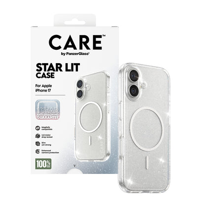 MagSafe hoesje voor Apple iPhone 17, PanzerGlass, Care Urban Explorer Star Lit, Transparant Wit