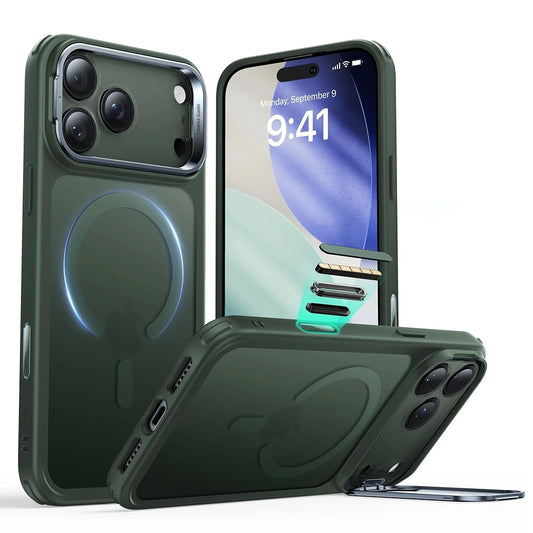MagSafe hoesje voor Apple iPhone 17 Pro, ESR, Classic Hybrid Kickstand, Satijngroen