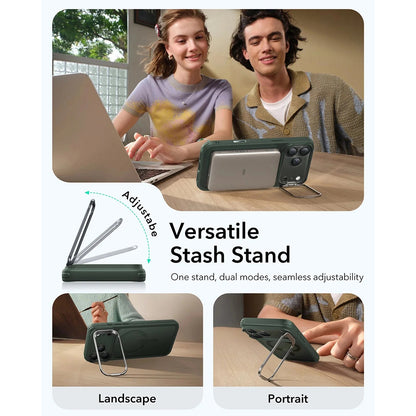 MagSafe hoesje voor Apple iPhone 17 Pro, ESR, Classic Hybrid Kickstand, Satijngroen