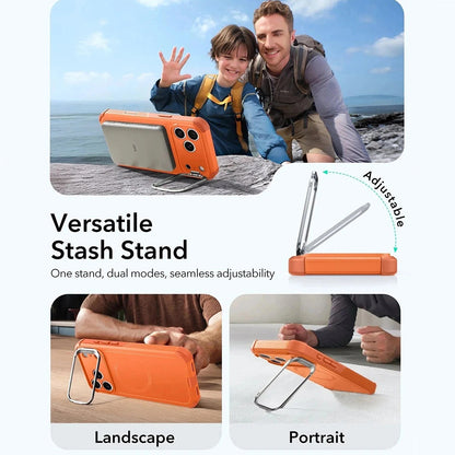 MagSafe Case for Apple iPhone 17 Pro, ESR, Cyber Armor Kickstand, Orange