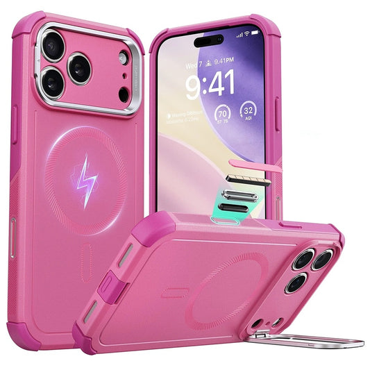 MagSafe hoes voor Apple iPhone 17 Pro, ESR, Cyber Armor Kickstand, Roze