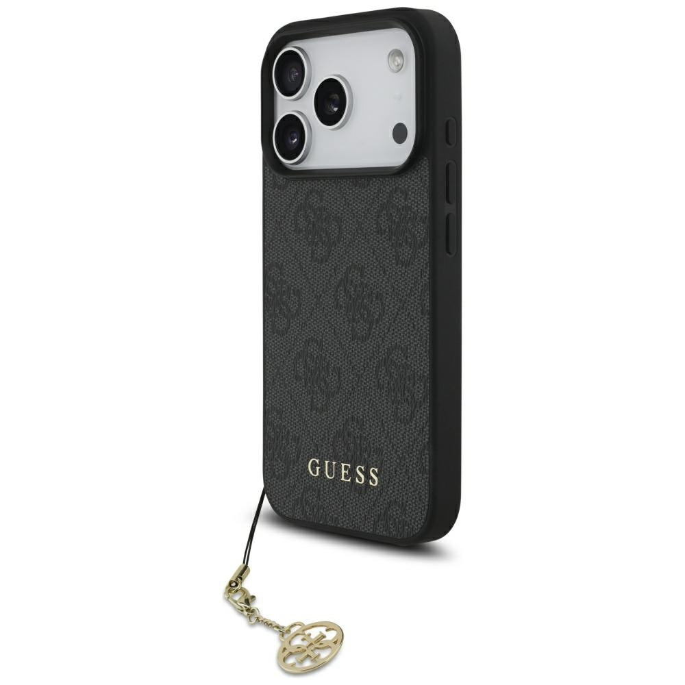 MagSafe hoesje voor Apple iPhone 17 Pro, Guess, 4G Charm Cradle, Zwart