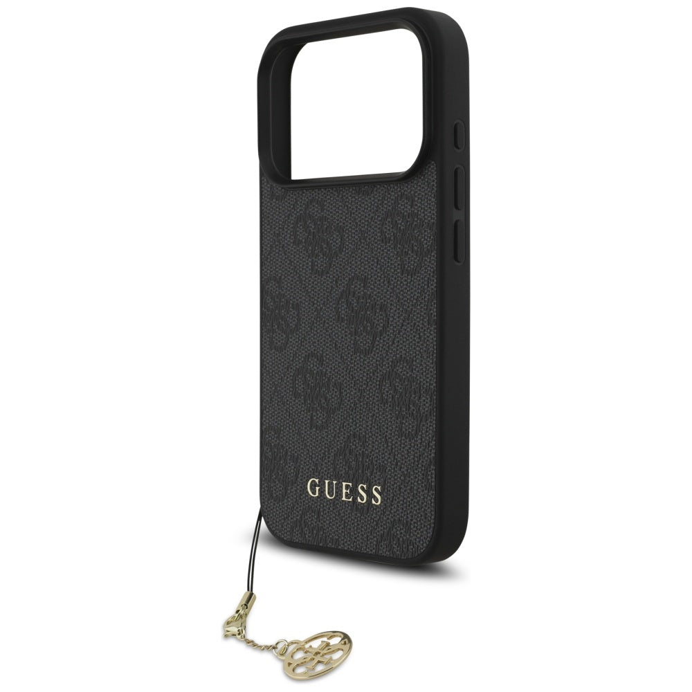 MagSafe hoesje voor Apple iPhone 17 Pro, Guess, 4G Charm Cradle, Zwart