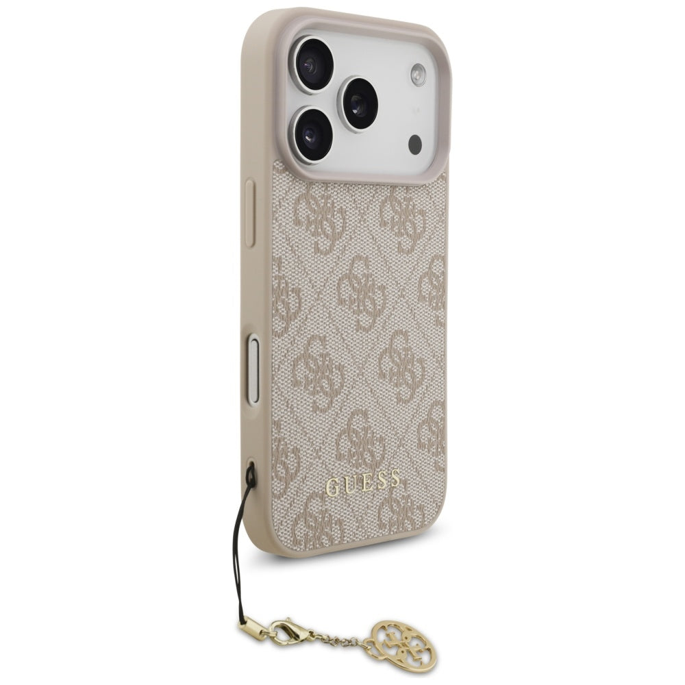 MagSafe hoesje voor Apple iPhone 17 Pro, Guess, 4G Charm Cradle, Roze