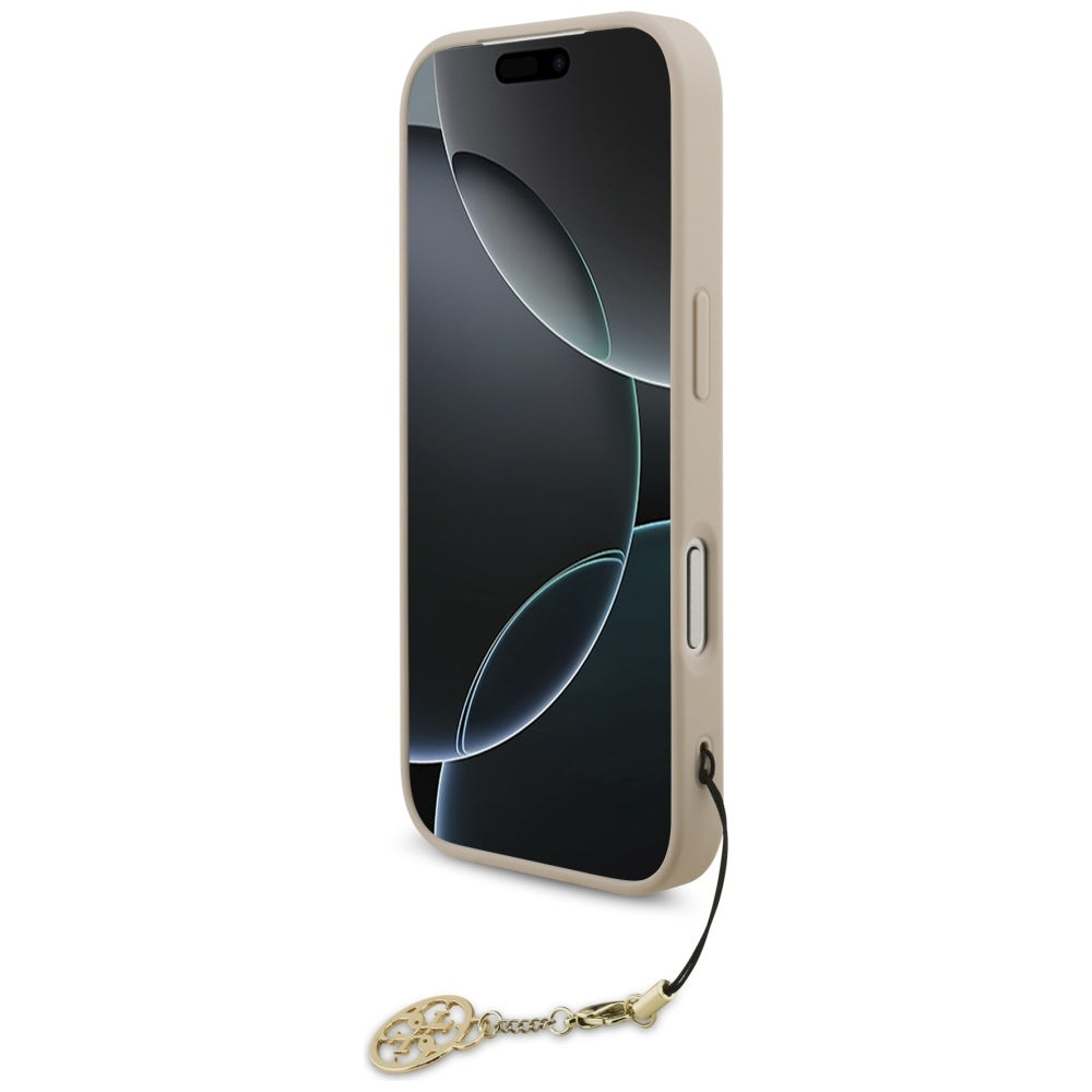 MagSafe hoesje voor Apple iPhone 17 Pro, Guess, 4G Charm Cradle, Roze