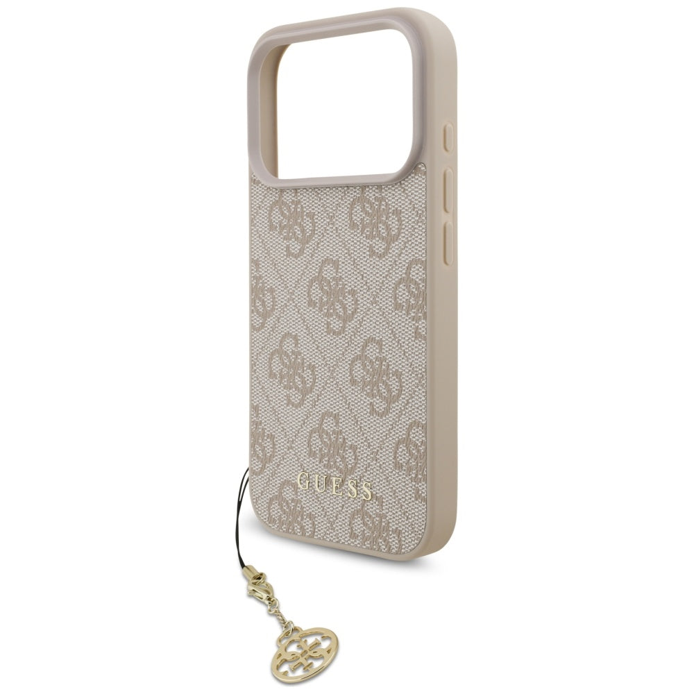 MagSafe hoesje voor Apple iPhone 17 Pro, Guess, 4G Charm Cradle, Roze