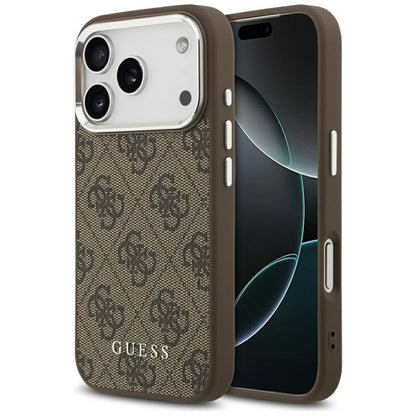 MagSafe hoesje voor Apple iPhone 17 Pro, Guess, 4G Classic Logo, Bruin