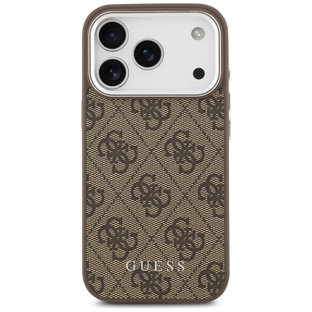 MagSafe hoesje voor Apple iPhone 17 Pro, Guess, 4G Classic Logo, Bruin
