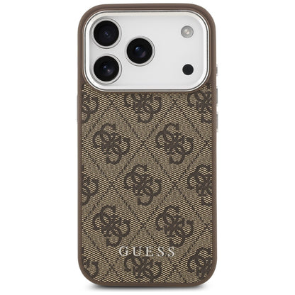 MagSafe hoesje voor Apple iPhone 17 Pro, Guess, 4G Classic Logo, Bruin