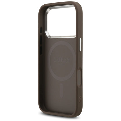 MagSafe hoesje voor Apple iPhone 17 Pro, Guess, 4G Classic Logo, Bruin