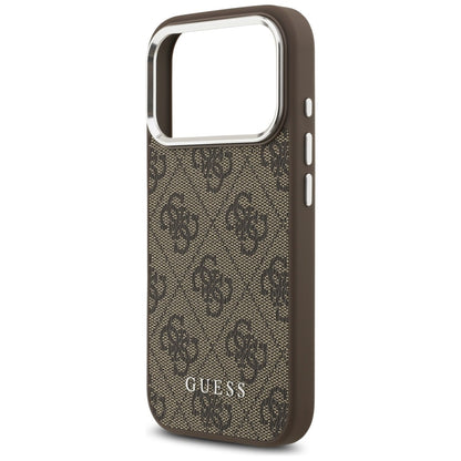 MagSafe hoesje voor Apple iPhone 17 Pro, Guess, 4G Classic Logo, Bruin