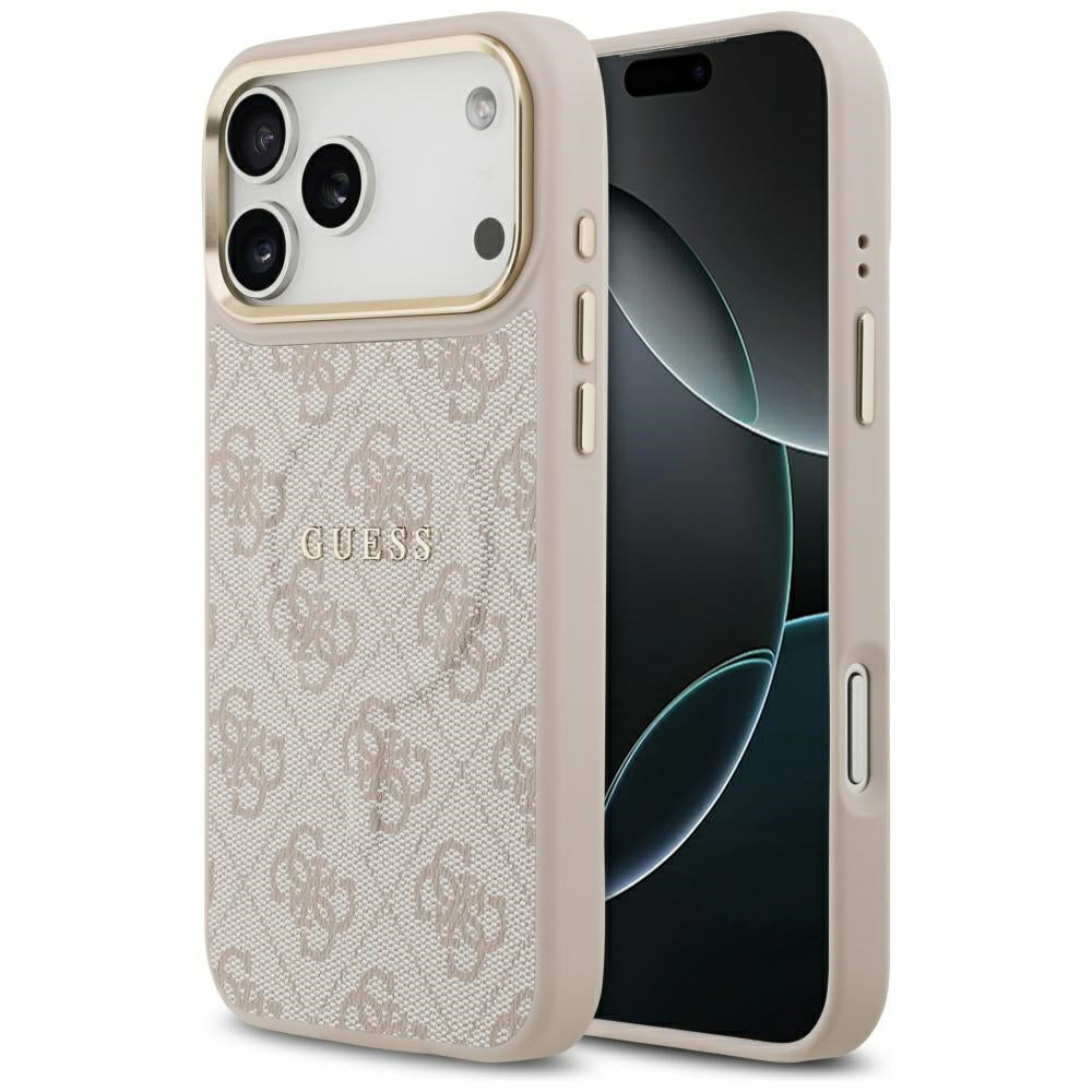 MagSafe hoesje voor Apple iPhone 17 Pro, Guess, 4G Classic, Roze