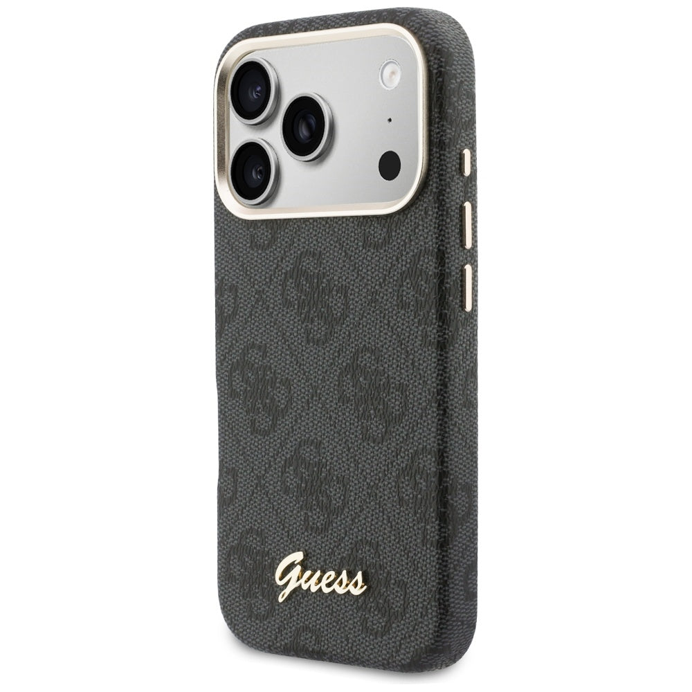 MagSafe hoesje voor Apple iPhone 17 Pro, Guess, 4G Script Logo, Zwart