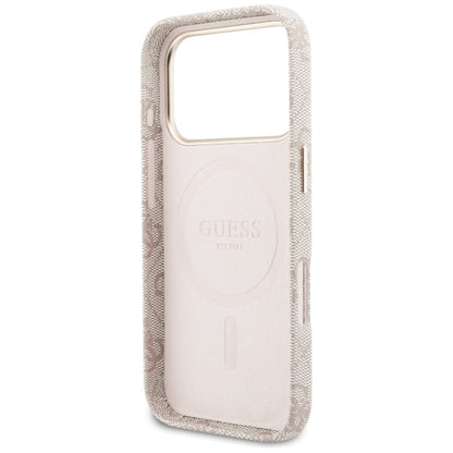 MagSafe hoesje voor Apple iPhone 17 Pro, Guess, 4G Script Logo, Roze
