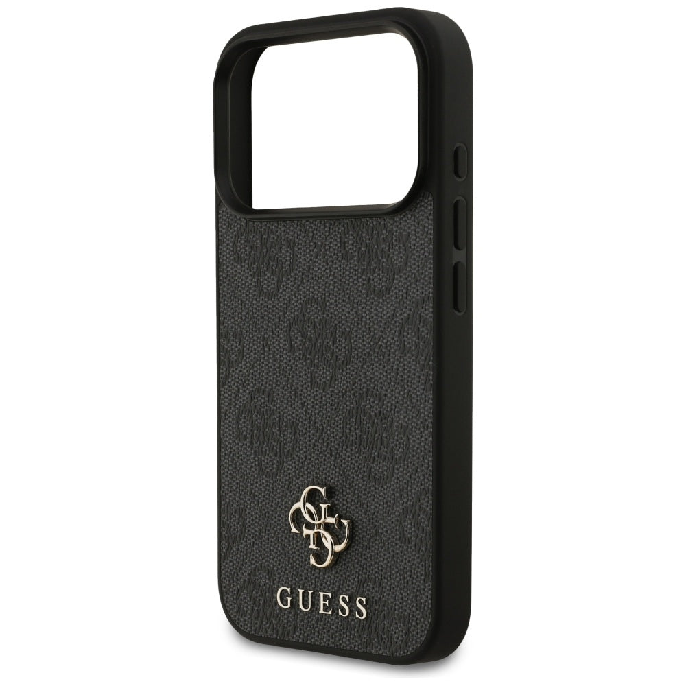 MagSafe hoesje voor Apple iPhone 17 Pro, Guess, 4G Small en Classic Logo, Zwart