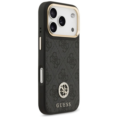 MagSafe hoesje voor Apple iPhone 17 Pro, Guess, 4G Strass Logo, Zwart