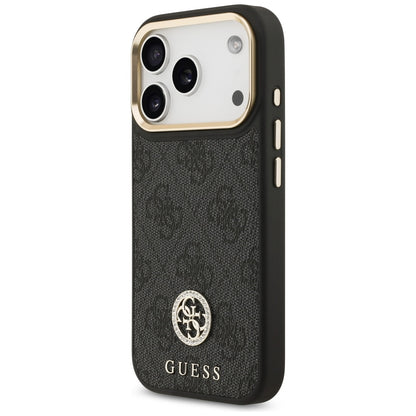 MagSafe hoesje voor Apple iPhone 17 Pro, Guess, 4G Strass Logo, Zwart