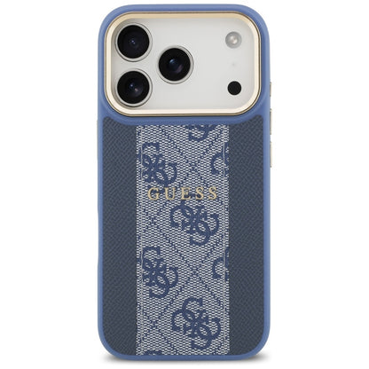MagSafe hoesje voor Apple iPhone 17 Pro, Guess, 4G Stripe, Blauw