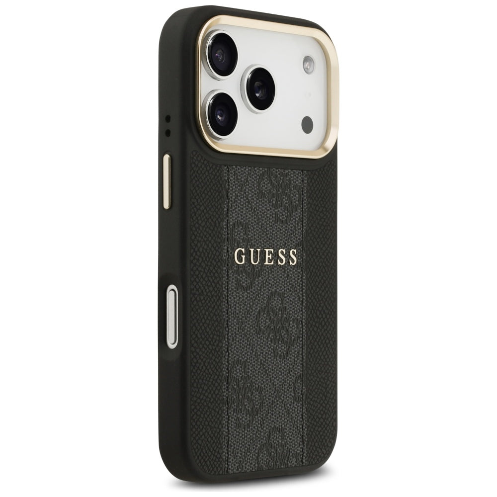 MagSafe hoesje voor Apple iPhone 17 Pro, Guess, 4G Stripe, Zwart
