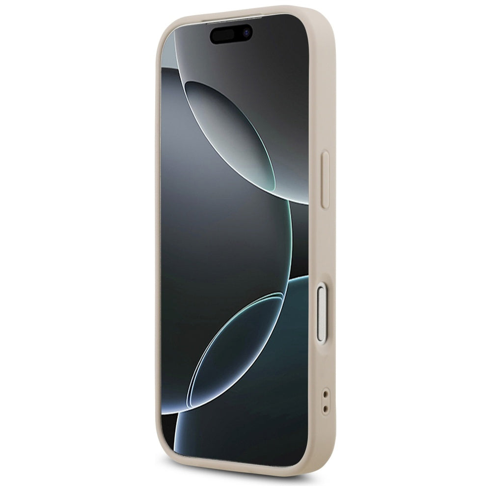 MagSafe hoesje voor Apple iPhone 17 Pro, Guess, 4G Triangle Strass, Roze