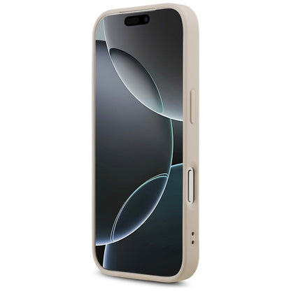 MagSafe hoesje voor Apple iPhone 17 Pro, Guess, 4G Triangle Strass, Roze