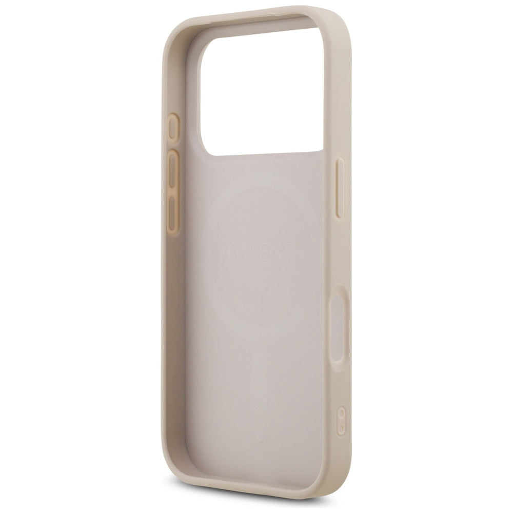 MagSafe hoesje voor Apple iPhone 17 Pro, Guess, 4G Triangle Strass, Roze