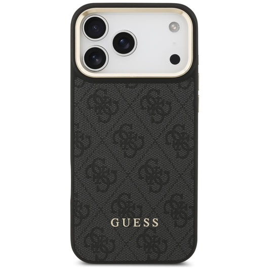 MagSafe hoesje voor Apple iPhone 17 Pro, Guess, Cardslot 4G, Zwart