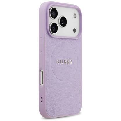 MagSafe hoes voor Apple iPhone 17 Pro, Guess, Grained Gold Ring, Roze