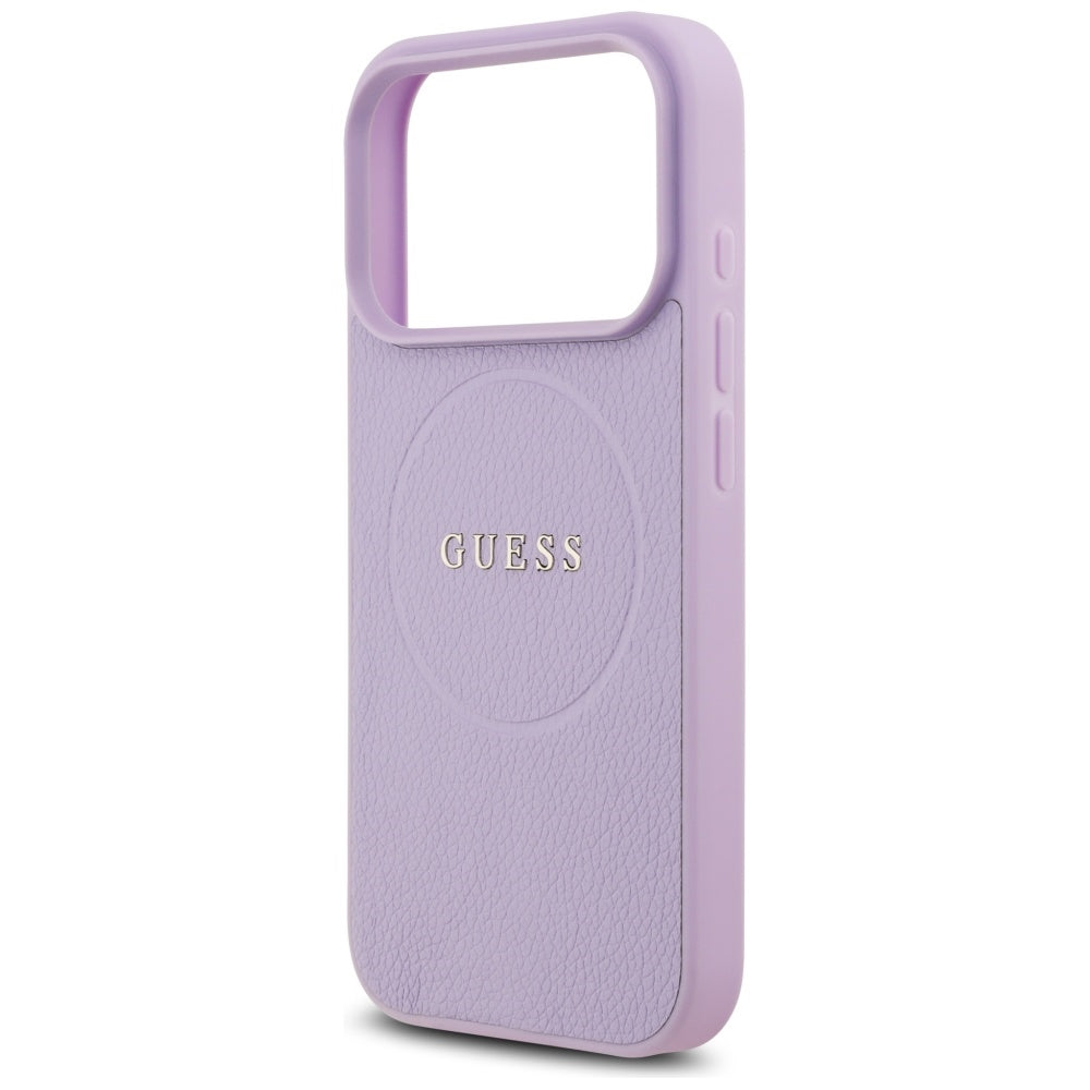MagSafe hoes voor Apple iPhone 17 Pro, Guess, Grained Gold Ring, Roze