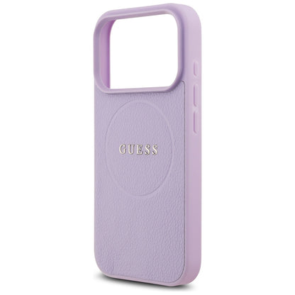 MagSafe hoes voor Apple iPhone 17 Pro, Guess, Grained Gold Ring, Roze