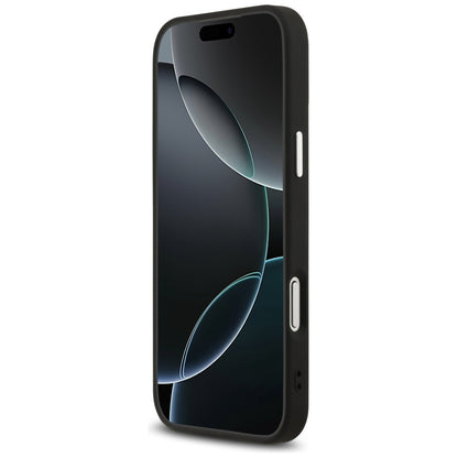 MagSafe hoesje voor Apple iPhone 17 Pro, Guess, Grained Triangle Logo, Zwart