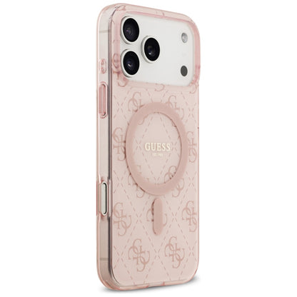 MagSafe hoesje voor Apple iPhone 17 Pro, Guess, IML 4G Achtergrond, Roze