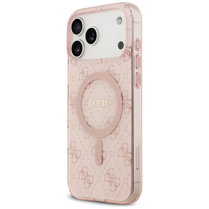 MagSafe hoesje voor Apple iPhone 17 Pro, Guess, IML 4G Achtergrond, Roze
