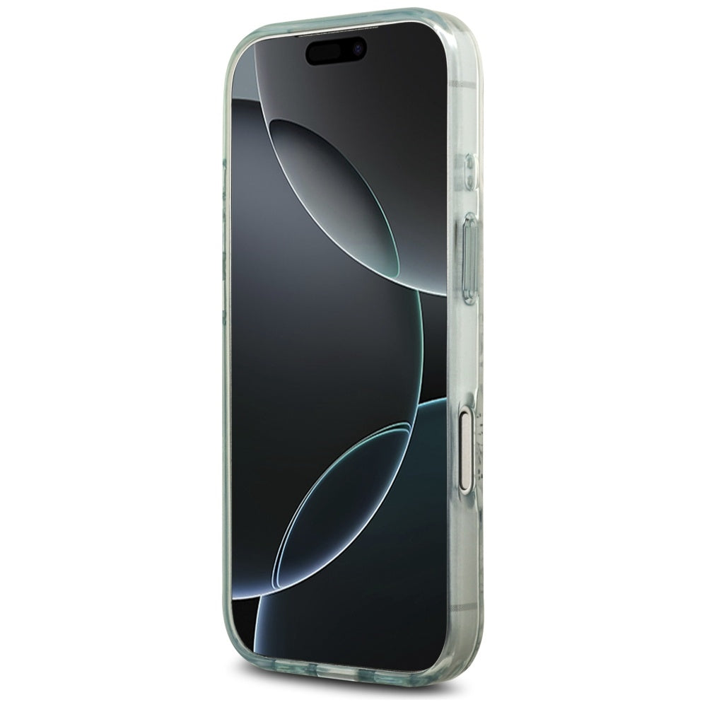 MagSafe hoesje voor Apple iPhone 17 Pro, Guess, IML Flower and Tonal Circle, Groen