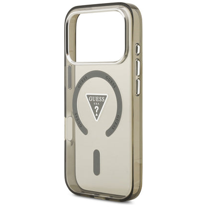 MagSafe hoesje voor Apple iPhone 17 Pro, Guess, IML Gradient Triangle Logo, Kaki